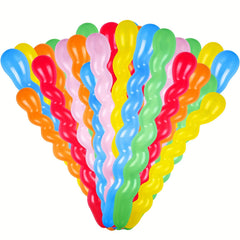 100 Pcs 6 Cm Latex Spiral Long Balloons Colorful Rainbow Twisted Balloons