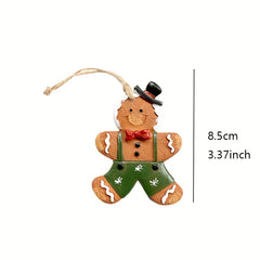 Christmas Tree Gingerbread Man Pendant Resin Trinkets Hanging Ornaments