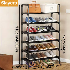 1pc Layer Shoe Rack Household Floor Standing Large Capacity Shoe Storage