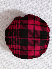 Girls 2pcs Plaid Dress Hat Set Autumn Winter