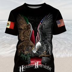 Eagles Print Men's Graphic T-shirt Casual Comfy Tees For Summer