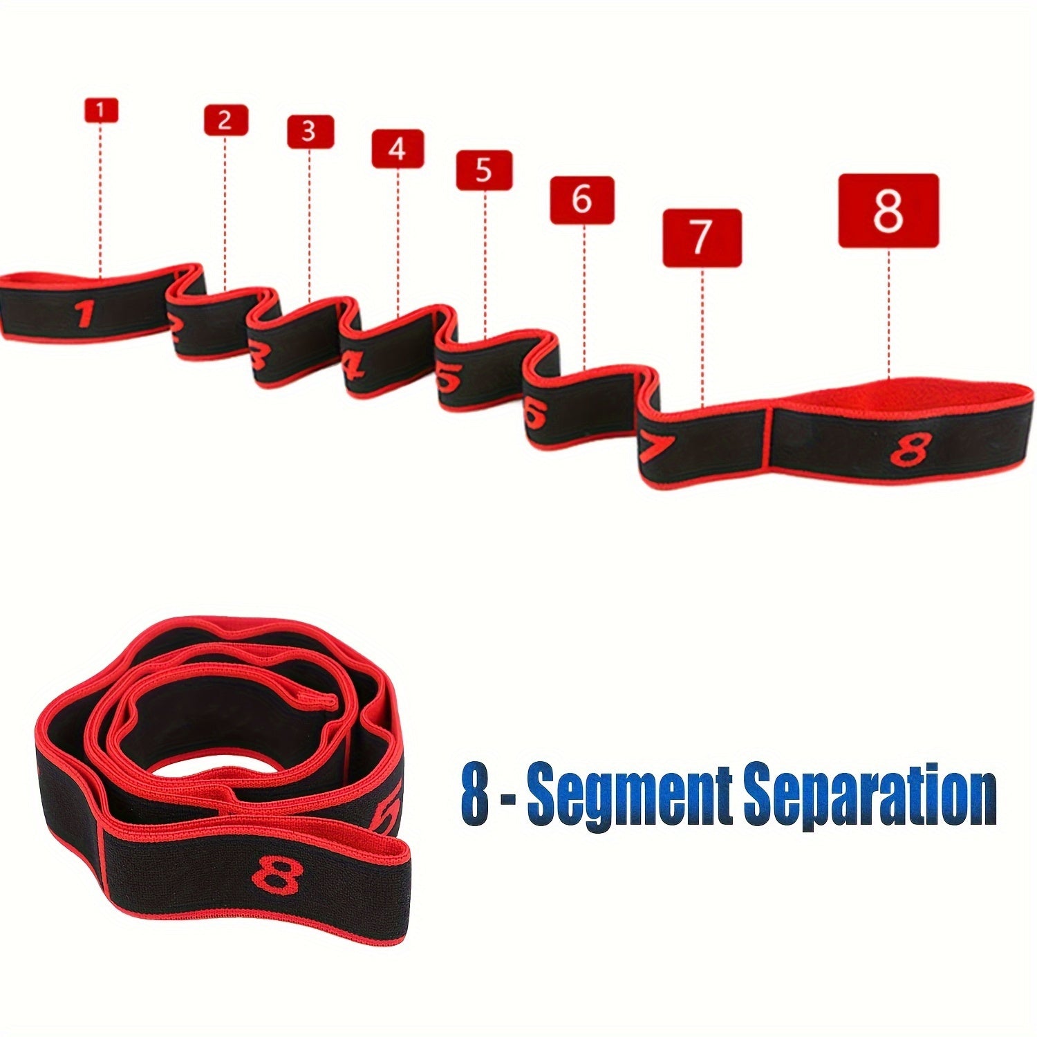 Segmented Yoga Stretching Rope Fitness Resistance Tension Rope