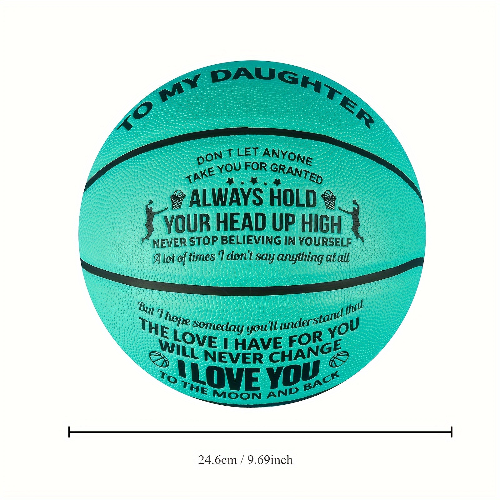 Personalised Basketball To My Daughter I Love You to the Moon and Back