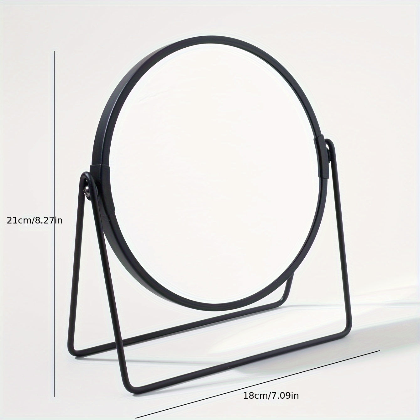Vintage Metal Makeup Mirror Double Sided Round Beauty Mirror