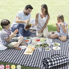 XL Waterproof Picnic Blanket Gingham Mat Beach Camping
