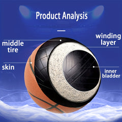 Size 7 Printed Basketball Ball, Birthday Gift for Training
