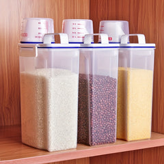 1pc Sealed Grain Storage Box Rice Beans Kitchen Storage Tank