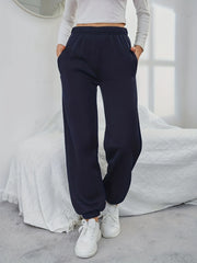 Casual Elastic Waist Jogger Pants Women's Clothing