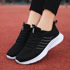 Women's Breathable Lightweight Lace Up Running Shoes
