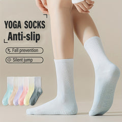 6 Pairs Non Slip Yoga Socks for Women Ombre Sweat Absorbent