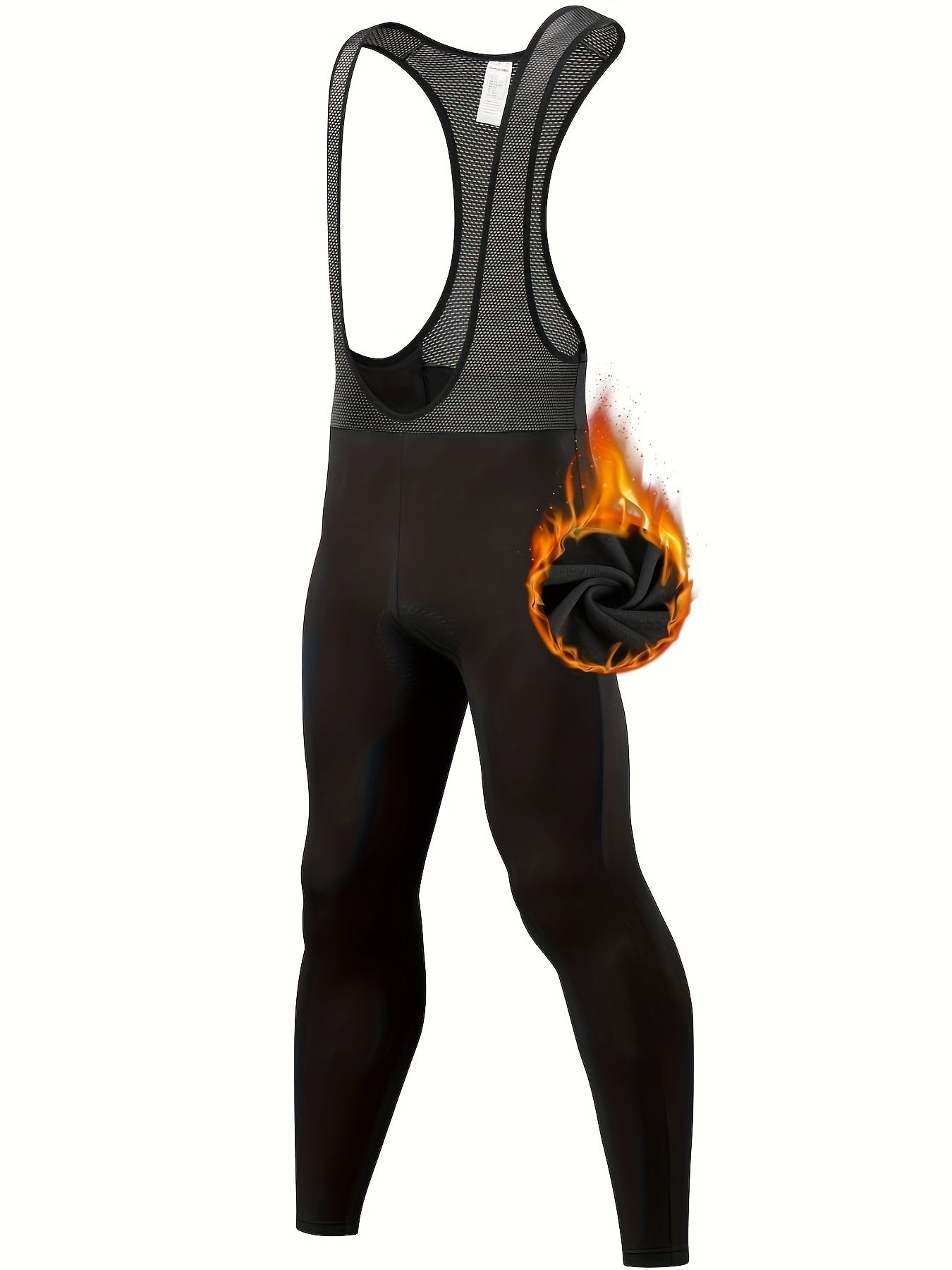 Men's Cycling Suspenders 3D Padded Pants Thermal Leggings