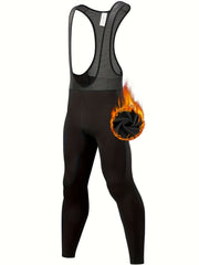 Men's Cycling Suspenders 3D Padded Pants Thermal Leggings