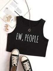 Women's Sleeveless Crop Tank Top for Summer & Spring