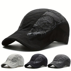 Polyester Quick-drying Dragon Print Baseball Cap Sun Protection Hat