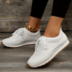 Women's Platform Sneakers Lace Up Outdoor Shoes Lightweight Running Shoes