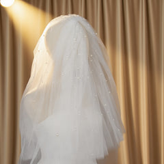 Classic Pearl Bridal Veil Vintage Style Hand Wash Wedding Accessory for Brides