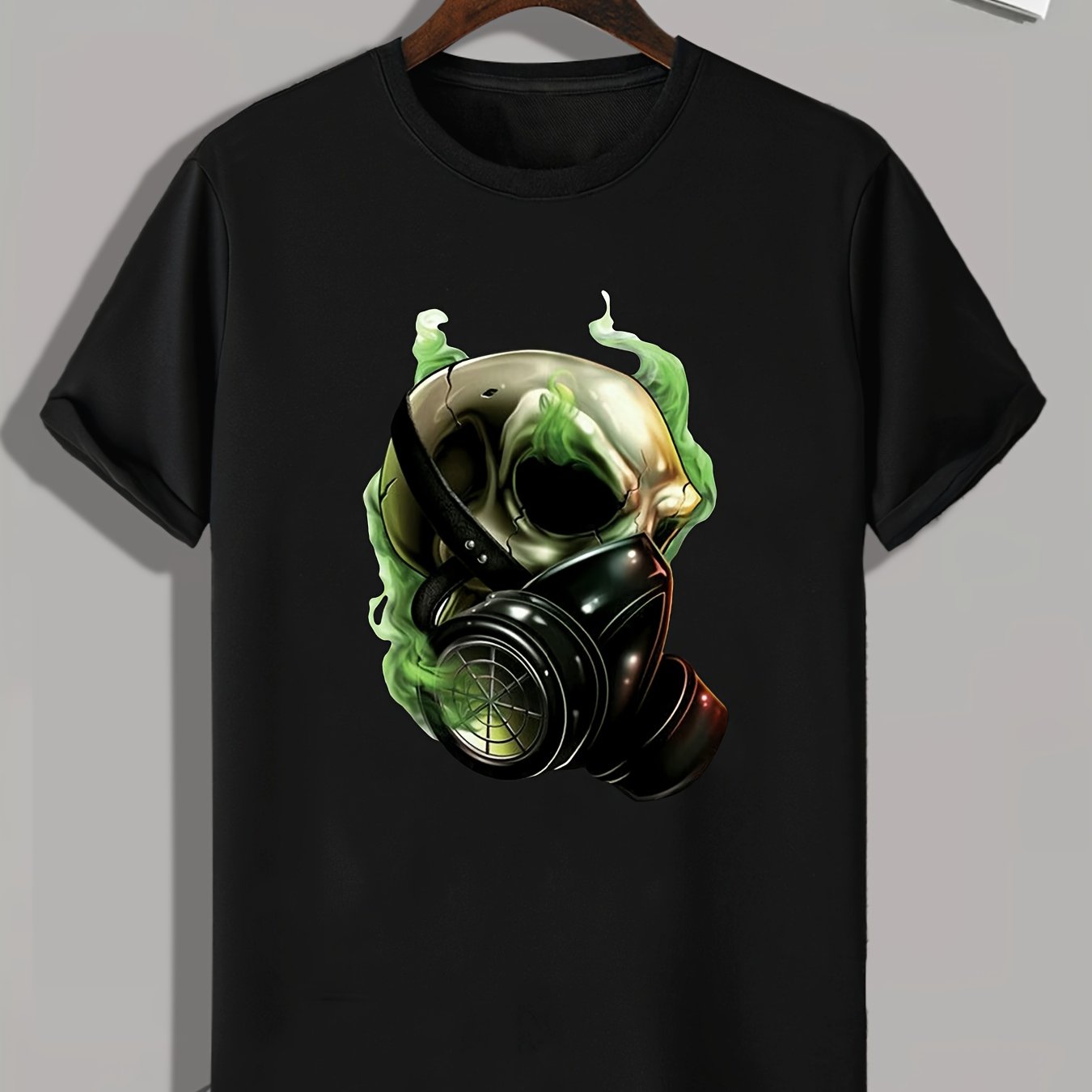 Skull Print Men's Graphic T shirt for Summer