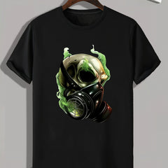 Skull Print Men's Graphic T shirt for Summer
