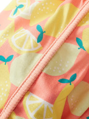 Girls Cartoon Lemon Elastic Waist Sports Track Shorts