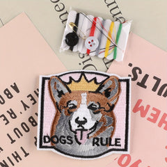 Dog Embroidery DIY Patch for Clothes Backpack Hat