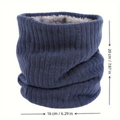 Plush Lined Neck Scarf for Autumn and Winter