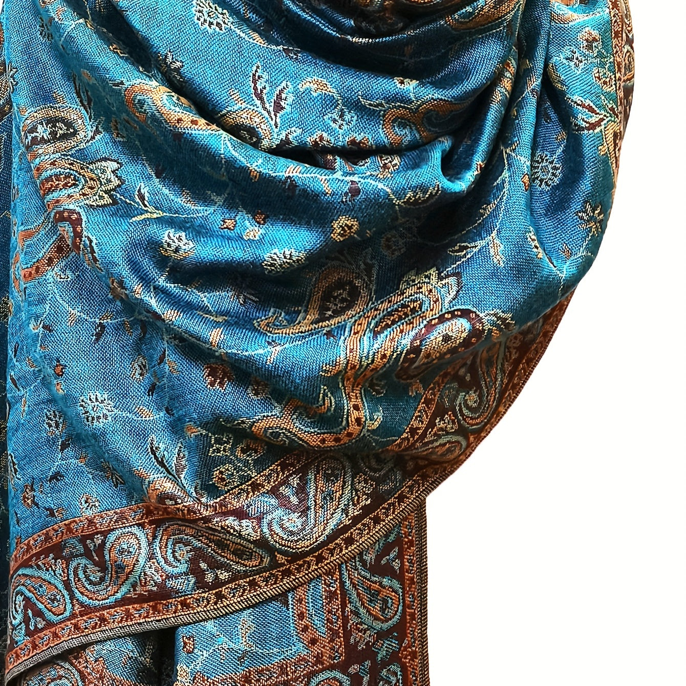 Large Blanket Shawl Jacquard Paisley Prints Tassel Long Scarf Women Warm Wrap