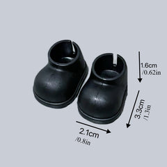 4 Pairs Ruffled Shoe Decorations - 6 inch La Bu Bu10cm Shoe Accessories