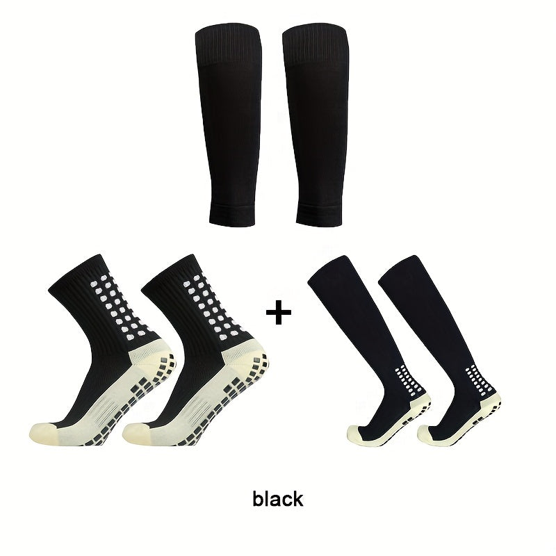 3 Pairs Soccer Grip Socks Football Socks Set for Competition & Training