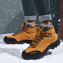 Men's Waterproof Snow Boots Lightweight Warm Fleece Outdoor Hiking Winter