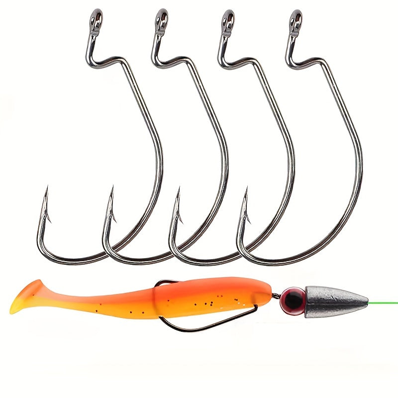 25pcs High Carbon Steel Crank Hooks Soft Lures Fishing Accessories Size 8-5/0