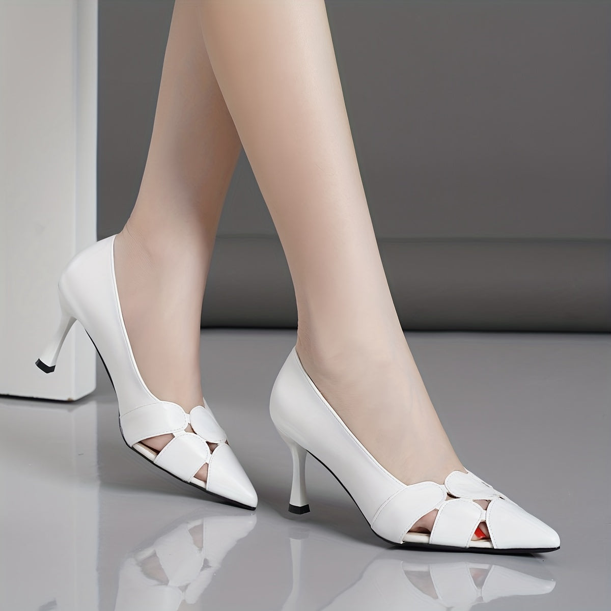 Solid Stiletto Heels Point Toe Pumps