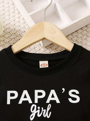 Girls Crop Sweatshirt & Plaid Sundress Set for Spring/Autumn