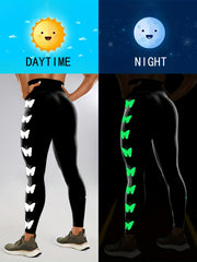 Ghost Printed Yoga Leggings for Halloween High Waist Workout Running