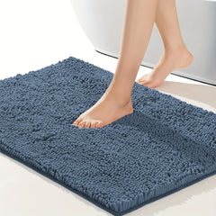 Soft Chenille Bath Rug Non Slip Quick Dry Shower Carpet Bathroom Accessory