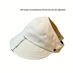 Casual Visor Hat Solid UV Protection Lightweight Sun Hat Wide Brim