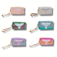 Mermaid Tail Makeup Bag Laser Travel Cosmetic Bag Organizer With Wrist Strap