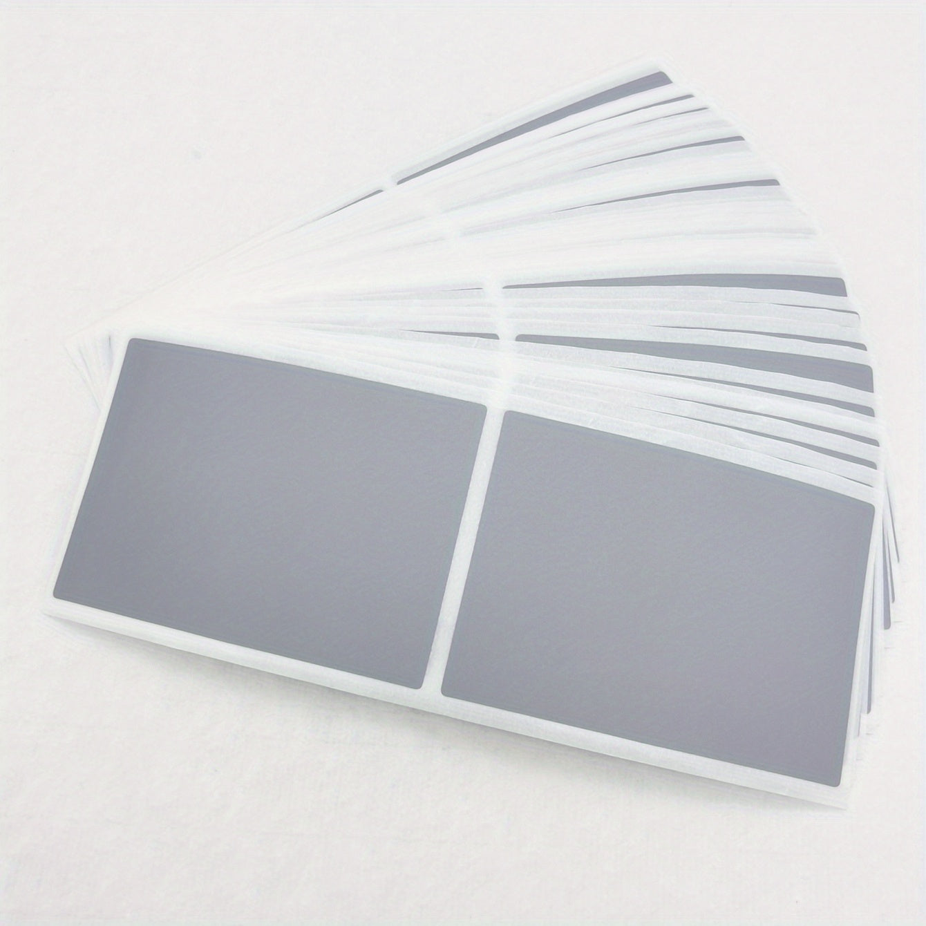 50pcs 70x50mm Rectangular Scraping Film Stickers Wedding Card Golden Gray