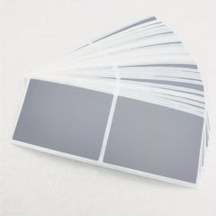 50pcs 70x50mm Rectangular Scraping Film Stickers Wedding Card Golden Gray