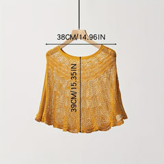 Vintage Knitted Shawl Solid Wraps Women Pullover Shrug Shawls