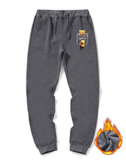 Men's Bear Graphic Sherpa Fleece Sweatpants