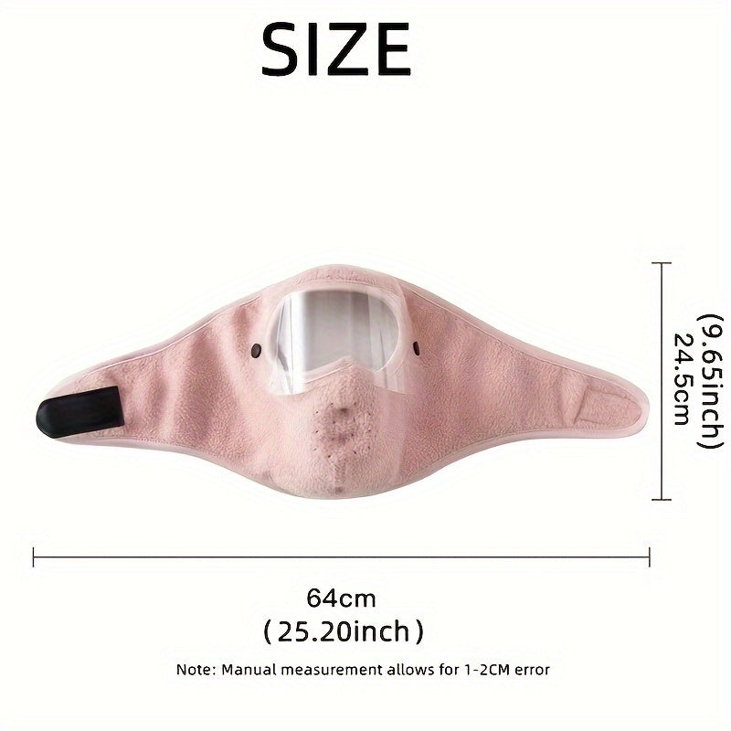 Warm Fleece Face Cover with Mask & Goggles for Cycling