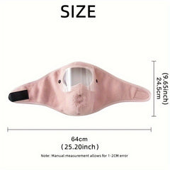 Warm Fleece Face Cover with Mask & Goggles for Cycling