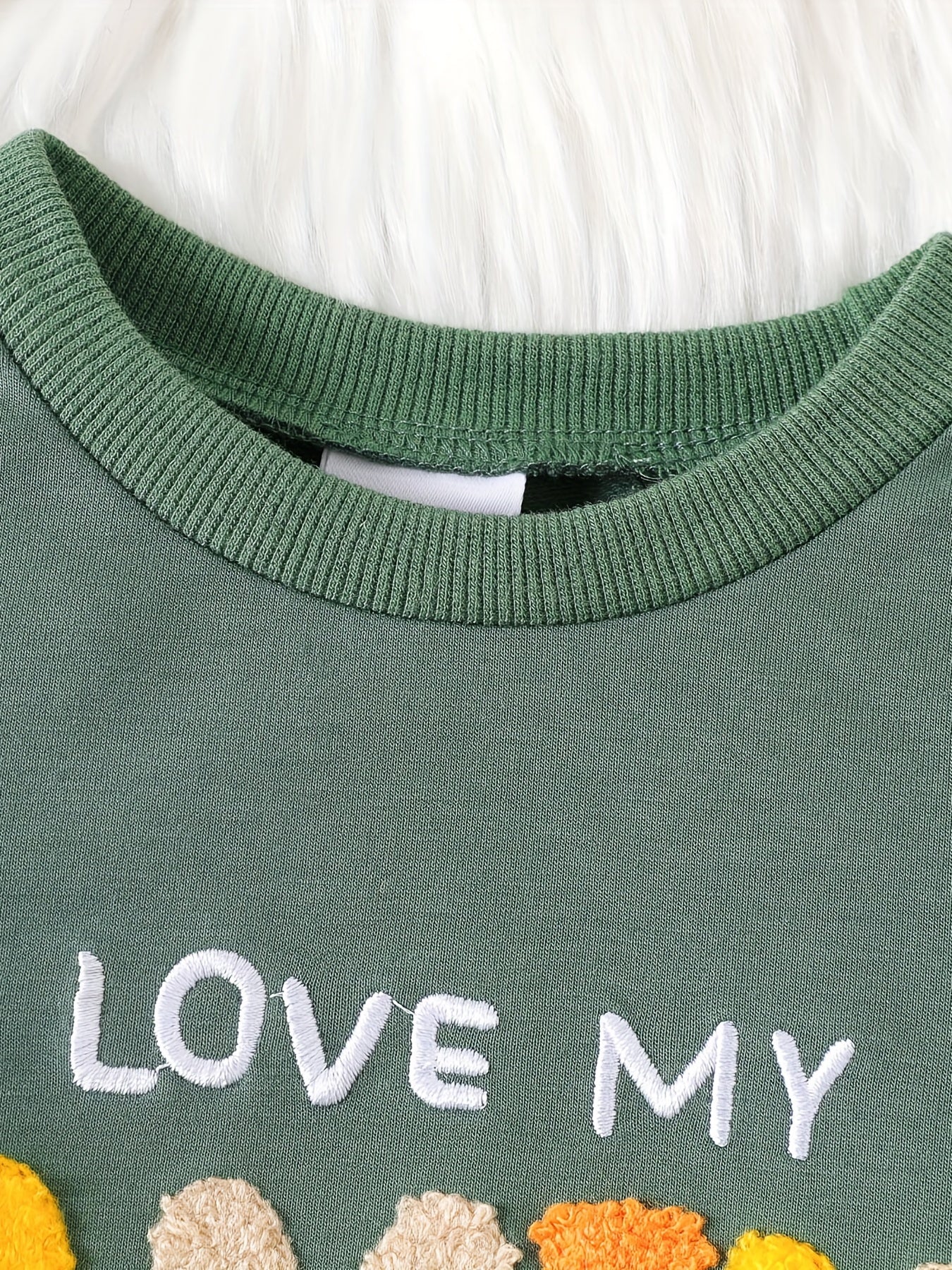 Baby Boy's I LOVE MY FAMILY Print Casual Set Kid's Pullover Top & Pants