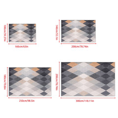 Geometric Absorbent Non Slip Rug Soft Faux Sheepskin Floor Mat