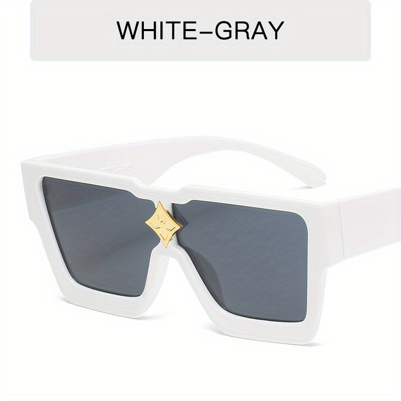 Men's Street Style Large Frame Square Sunglasses UV400