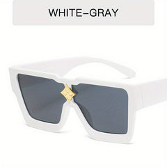 Men's Street Style Large Frame Square Sunglasses UV400