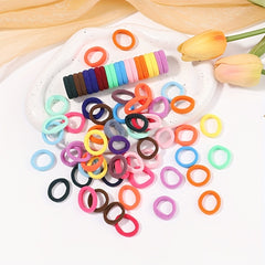 100pcs Sweet Candy Nylon Elastic Hair Ties - Girls Holiday Gift