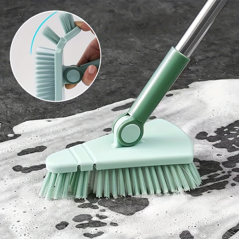 Long Handle Floor Brush Scrubber Swivel Cleaning Brush Bathroom Bristle Toilet