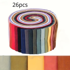 26pcs Cotton Fabric DIY Hair Ring Wind Bronzing Strip Roll Doll Patchwork