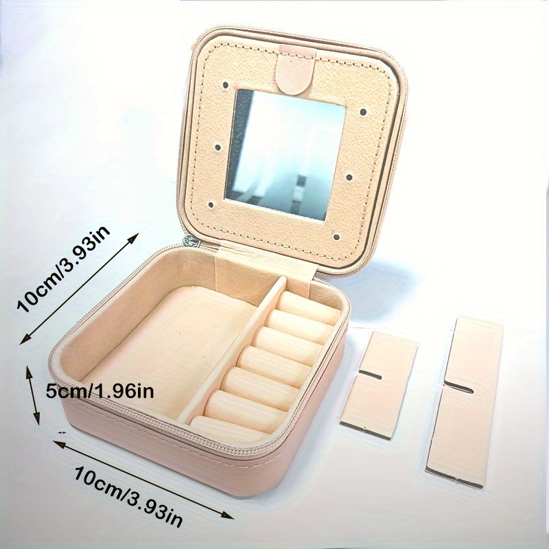 Personalized Travel Jewelry Case for Women - Initial Jewelry Box